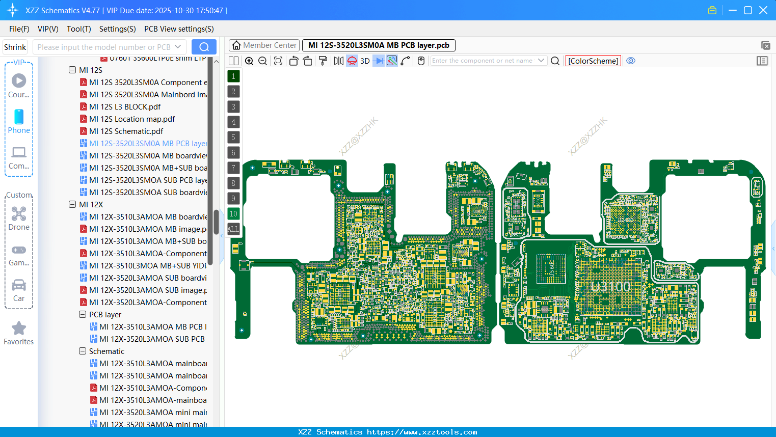 Xiaomi MI 12S-3520L3SM0A MB PCB Layer